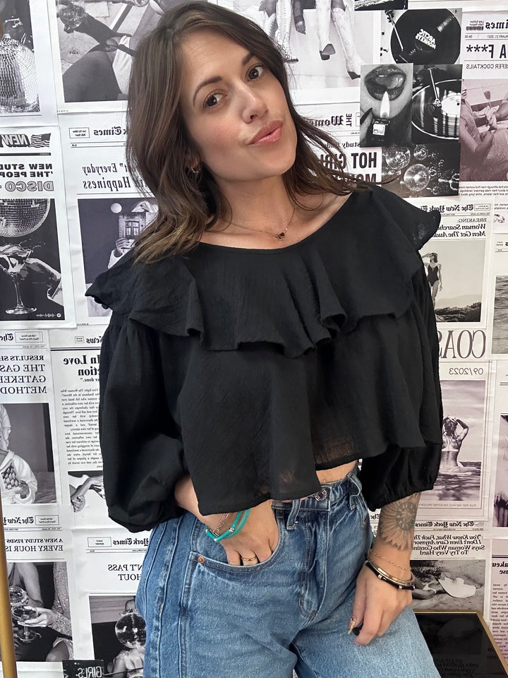 The Gia Ruffle Sleeve Top