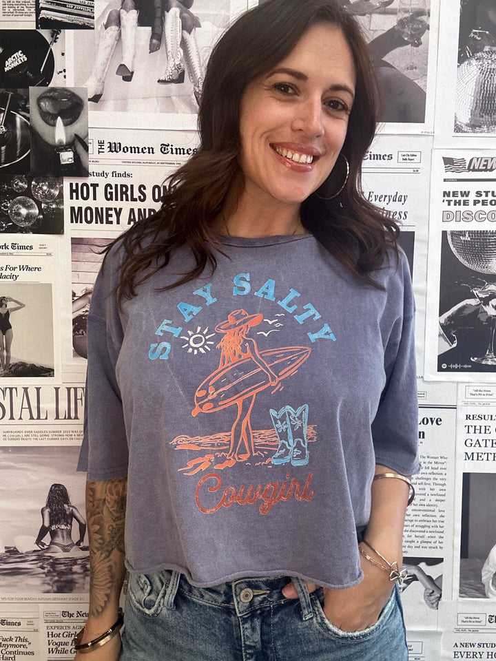Stay Salty Crop Graphic Tee