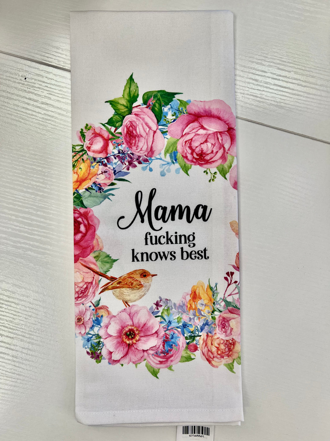 Mama Fucking Knows Best Tea Towel