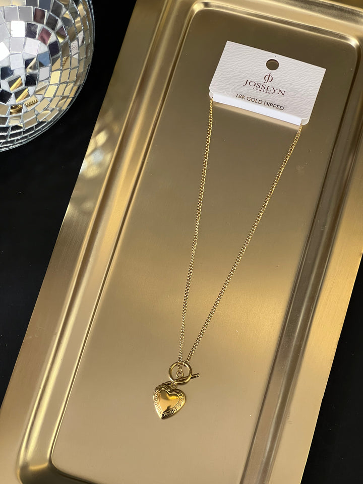 18K Stainless Steel Heart Locket Necklace