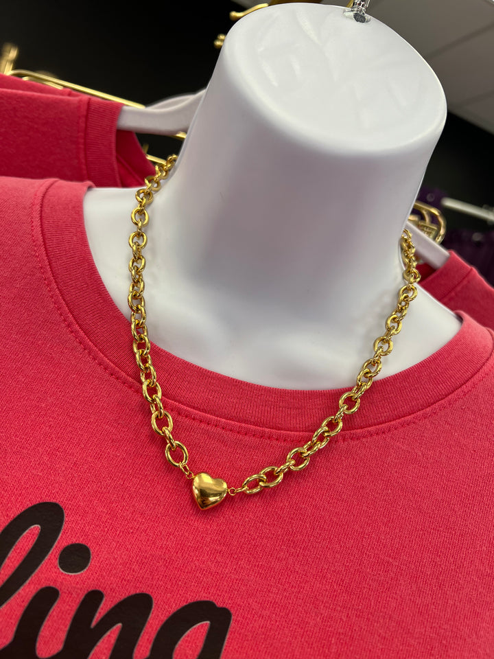 The Vega 18K Stainless Steel Heart Necklace