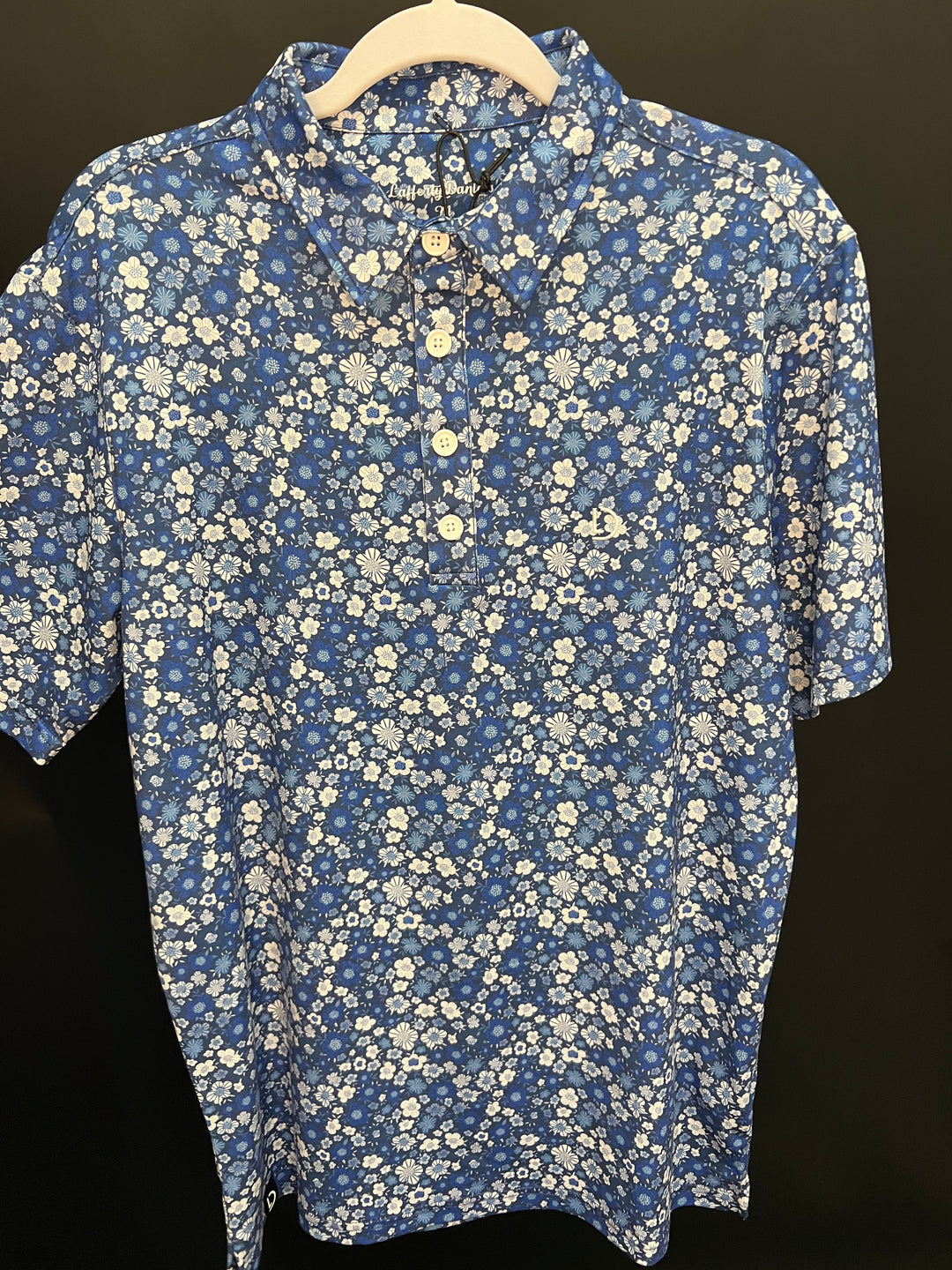 Blue Floral Polo