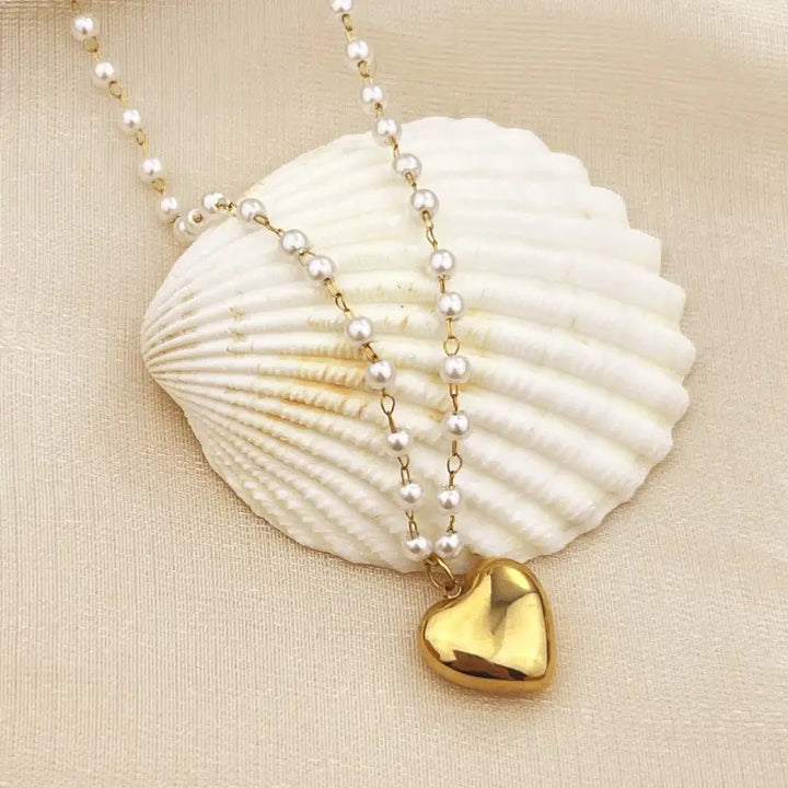 The Darcy 18K Stainless Steel Heart Necklace