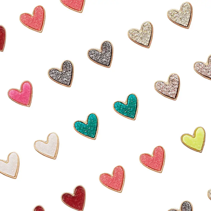 Druzy Heart Studs