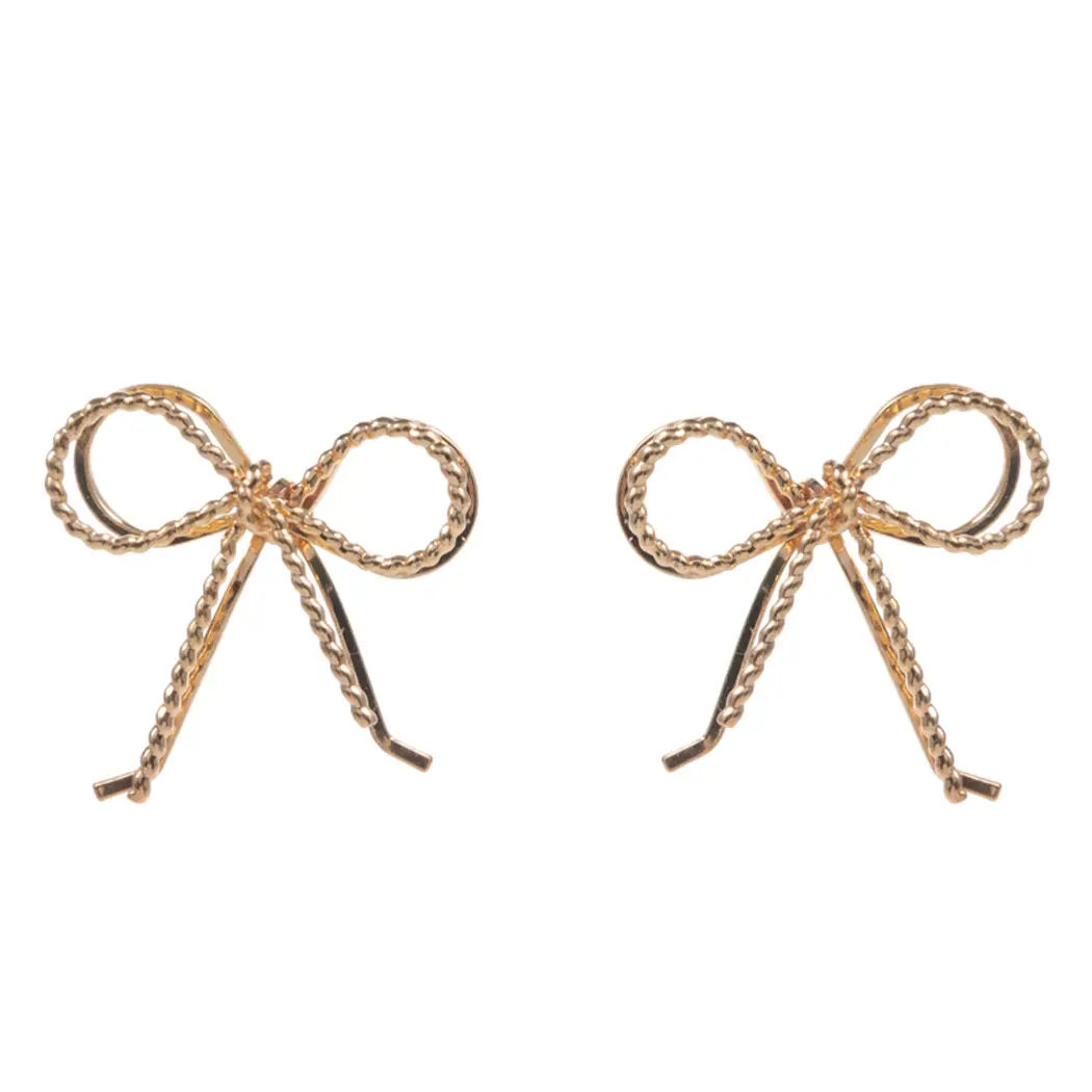 Double Bow Stud Earrings