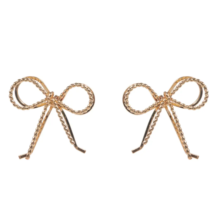 Double Bow Stud Earrings