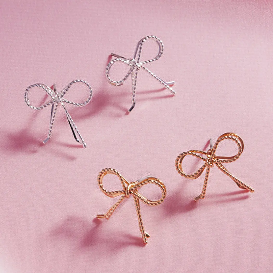 Double Bow Stud Earrings