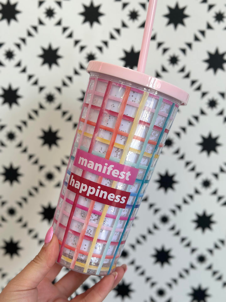 Manifest Glitter Tumbler